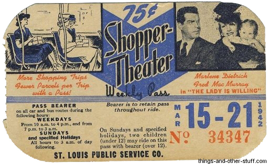 St. Louis Bus Passes from the 1940s